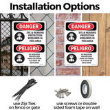 Eye And Hearing Protection Required