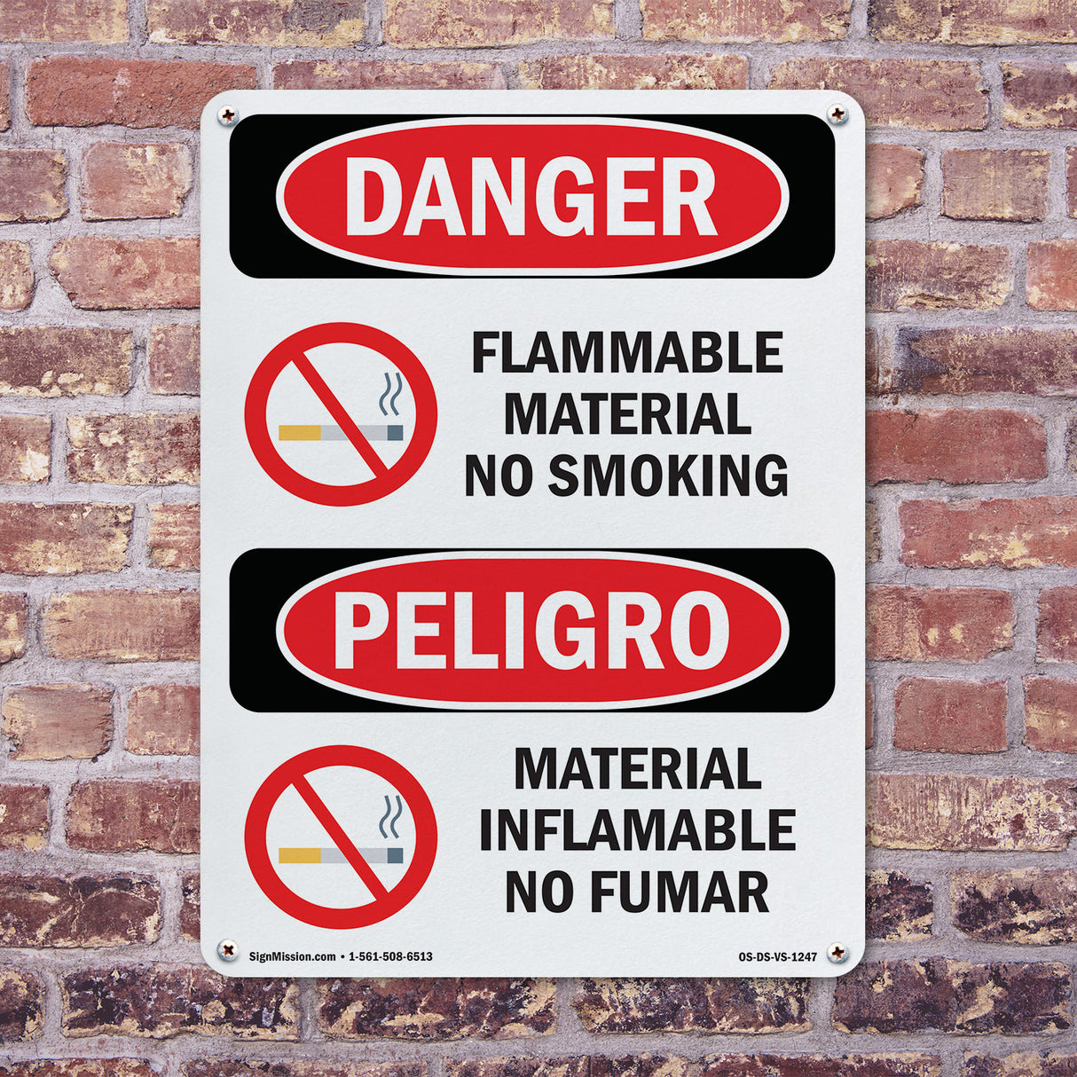 Flammable Material No Smoking