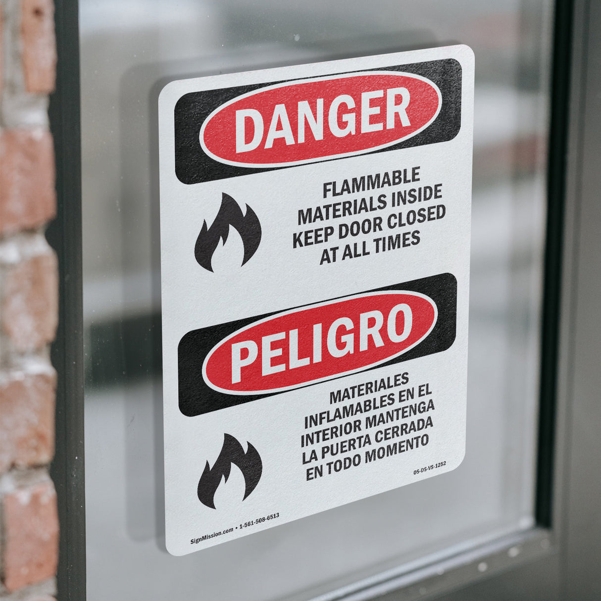 Flammable Materials Door Closed All Times