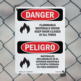 Flammable Materials Door Closed All Times