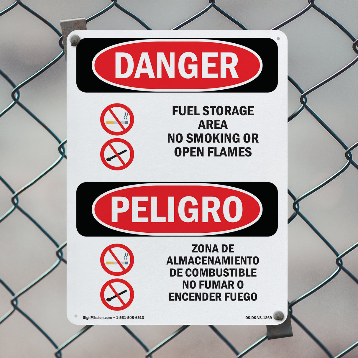 Fuel Storage Area No Smoking Or Open Flames