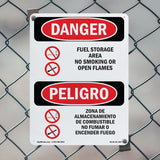 Fuel Storage Area No Smoking Or Open Flames