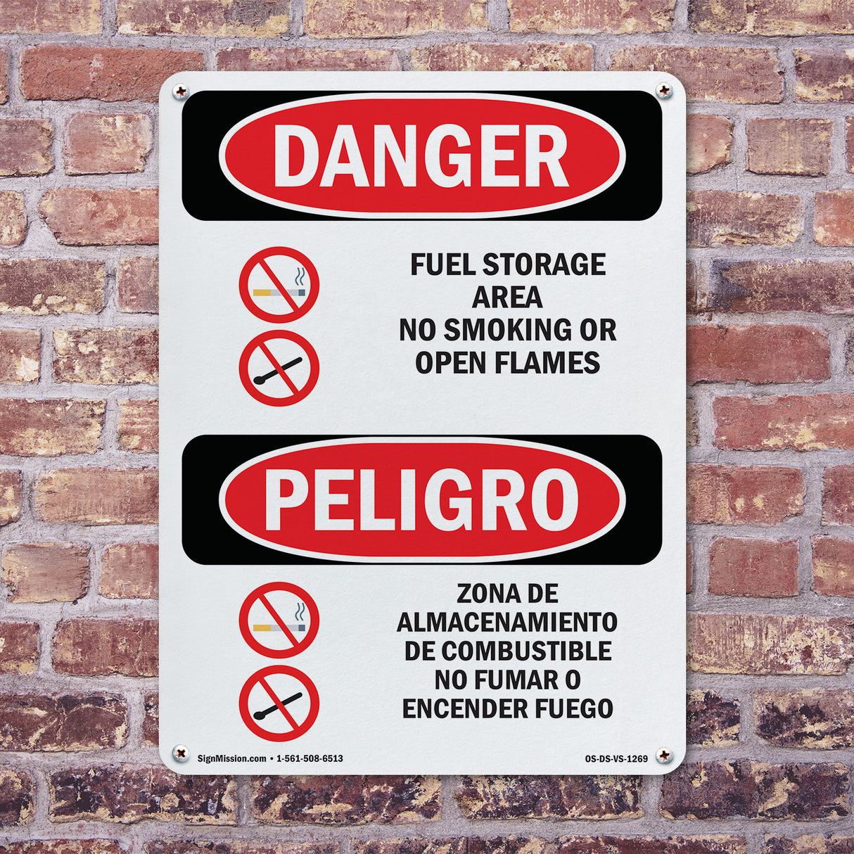 Fuel Storage Area No Smoking Or Open Flames