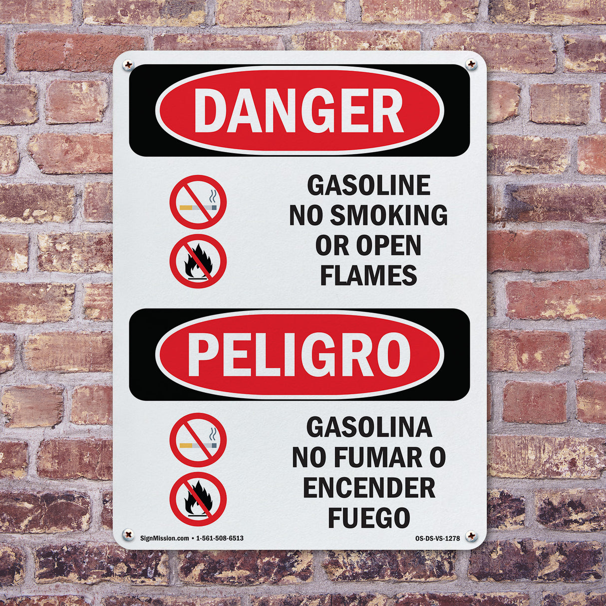 Gasoline No Smoking Or Open Flames