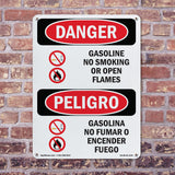 Gasoline No Smoking Or Open Flames