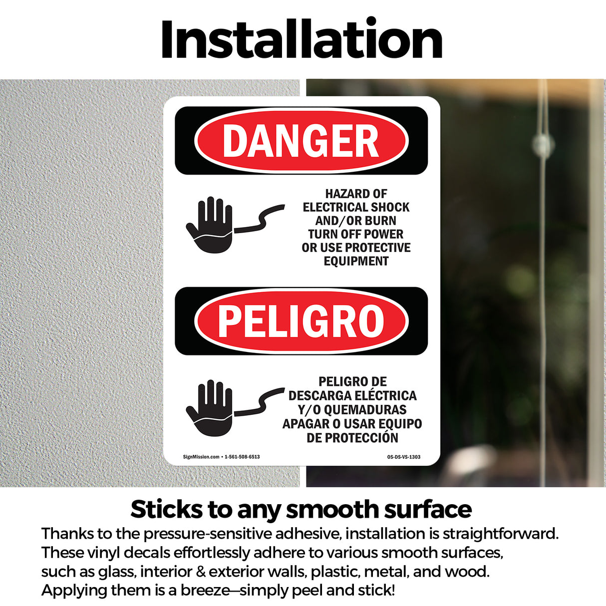 Hazard Electrical Shock Burn Turn Off Power