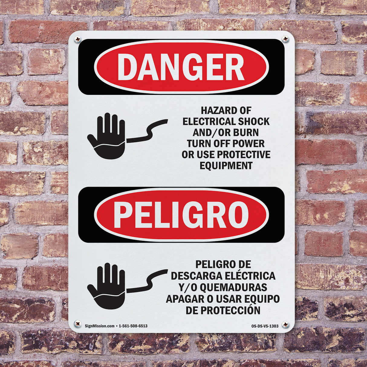 Hazard Electrical Shock Burn Turn Off Power