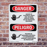 Hazard Electrical Shock Burn Turn Off Power