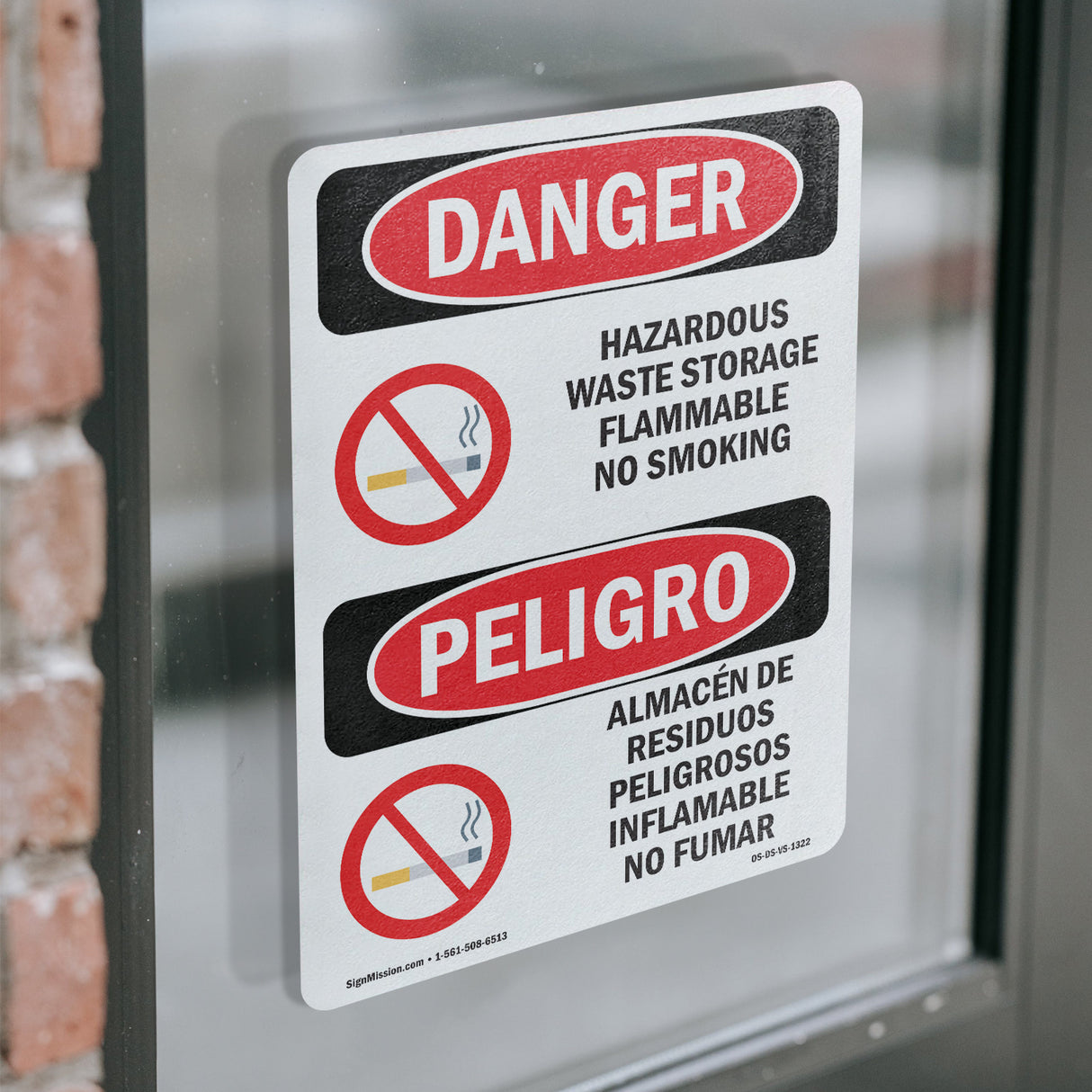 Hazardous Waste Storage Flammable No Smoking