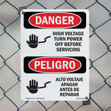 High Voltage Turn Power Off Before Servicing