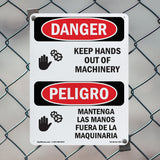 Keep Hands Out Of Machinery Spanish
