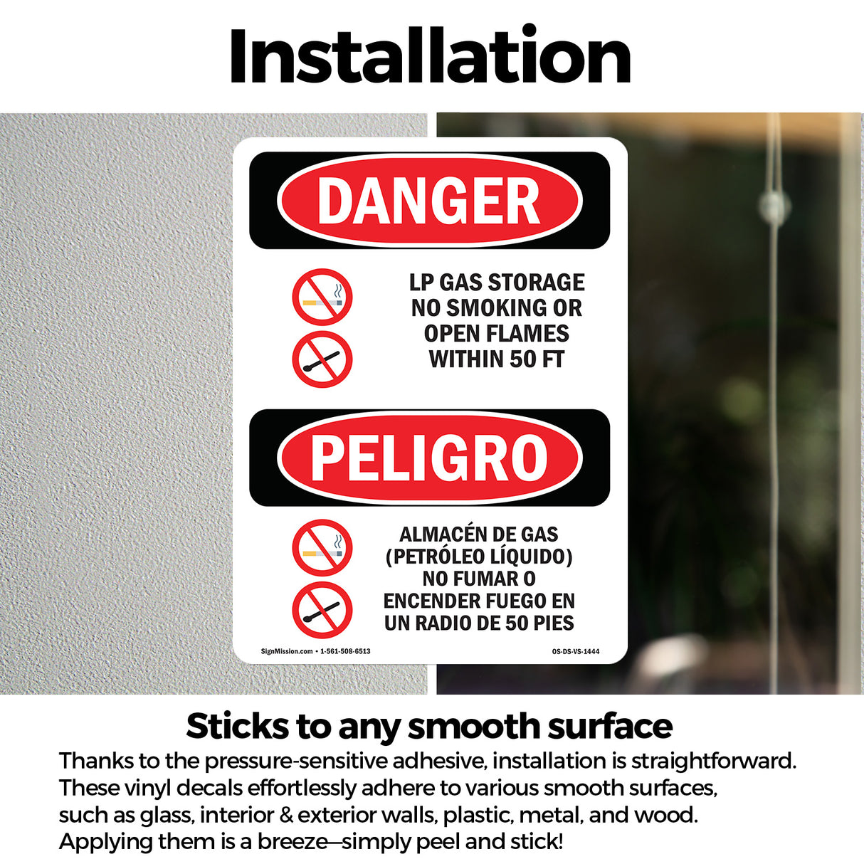 LP Gas Storage No Smoking Open Flames 50 Ft