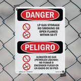 LP Gas Storage No Smoking Open Flames 50 Ft