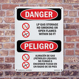 LP Gas Storage No Smoking Open Flames 50 Ft