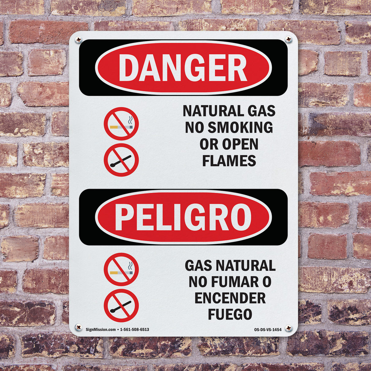 Natural Gas No Smoking Or Open Flames