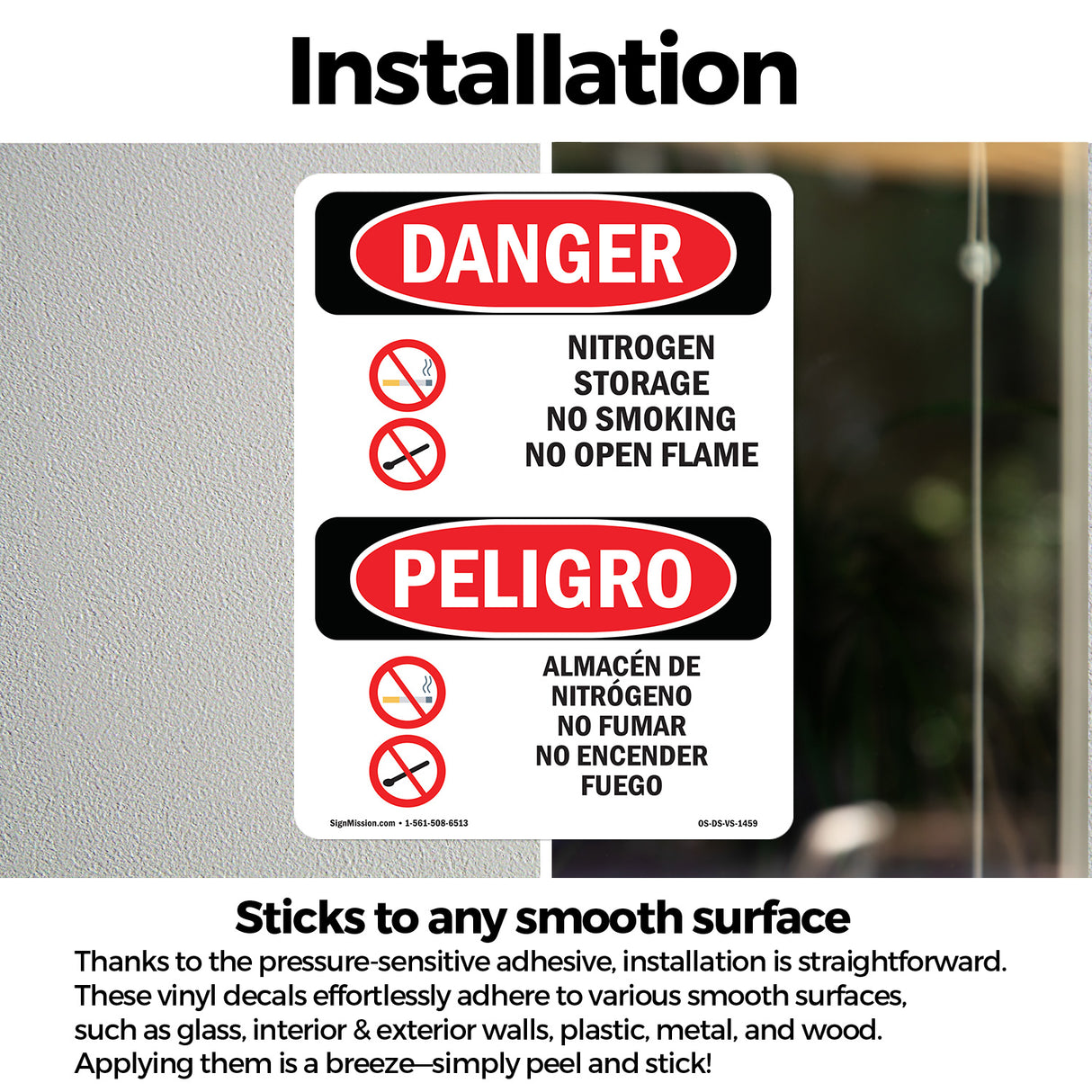 Nitrogen Storage No Smoking No Open Flame