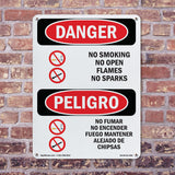 No Smoking No Open Flames No Sparks