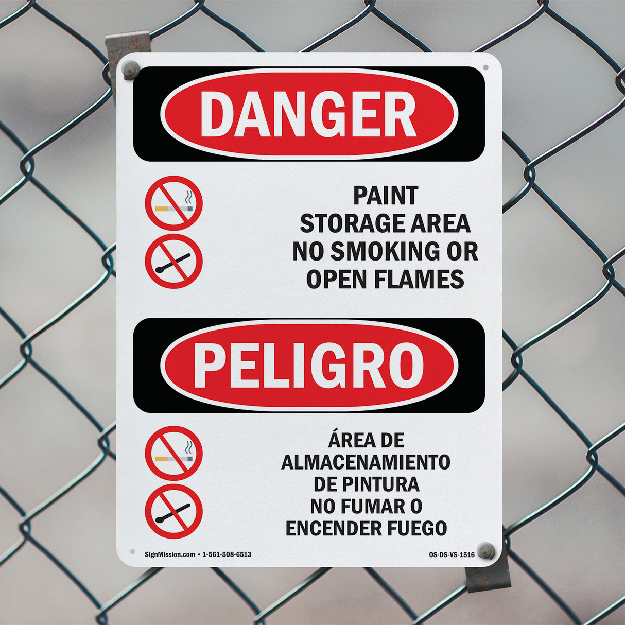 Paint Storage Area No Smoking Or Open Flames