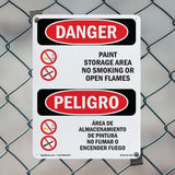 Paint Storage Area No Smoking Or Open Flames