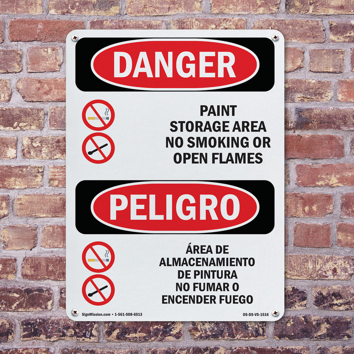 Paint Storage Area No Smoking Or Open Flames