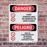 Paint Storage Area No Smoking Or Open Flames