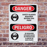 Safety Glasses Required Beyond This Point