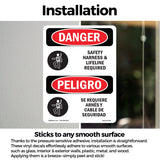 Safety Harness And Lifeline Required