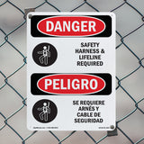 Safety Harness And Lifeline Required