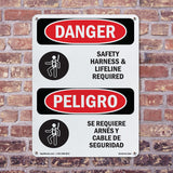 Safety Harness And Lifeline Required