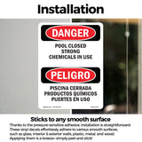 Pool Closed Strong Chemicals In Use