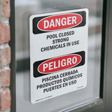 Pool Closed Strong Chemicals In Use