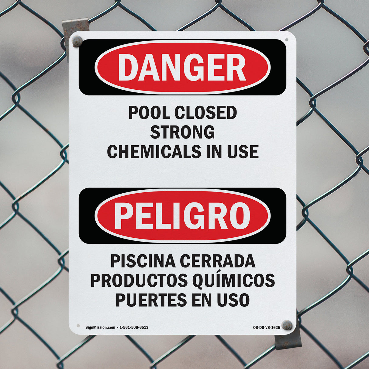 Pool Closed Strong Chemicals In Use