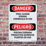 Pool Closed Strong Chemicals In Use