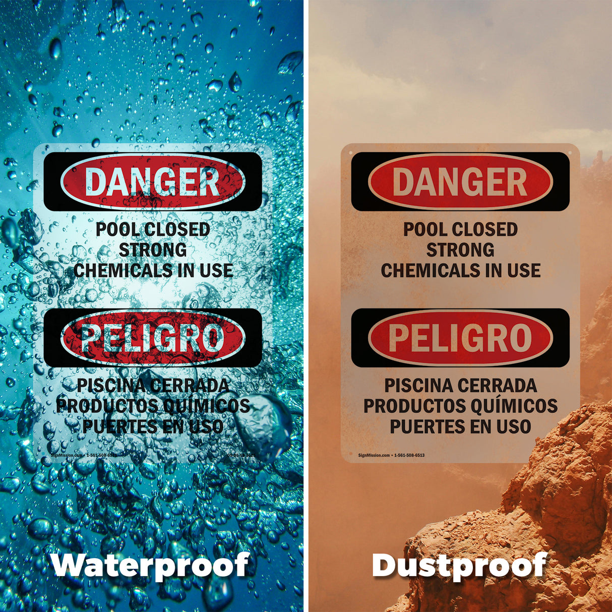 Pool Closed Strong Chemicals In Use