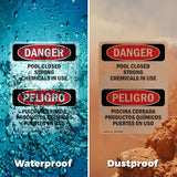 Pool Closed Strong Chemicals In Use