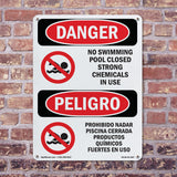 No Swimming Pool Closed Chemicals In Use