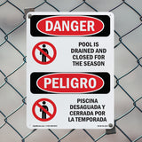 Pool Is Drained And Closed For The Season