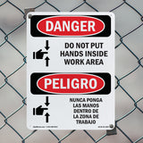 Do Not Put Hands Inside Work Area