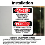 Wear Safety Glasses When Operating