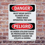 Wear Safety Glasses When Operating