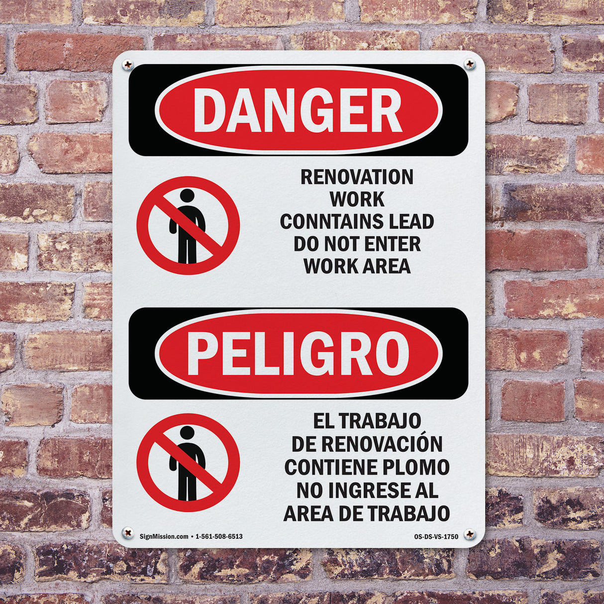 Renovation Work Contains Lead Do Not Enter