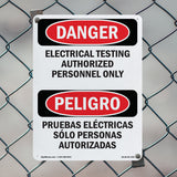 Electrical Testing Authorized Persons Only