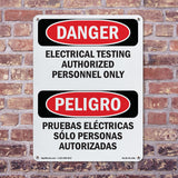 Electrical Testing Authorized Persons Only