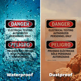 Electrical Testing Authorized Persons Only