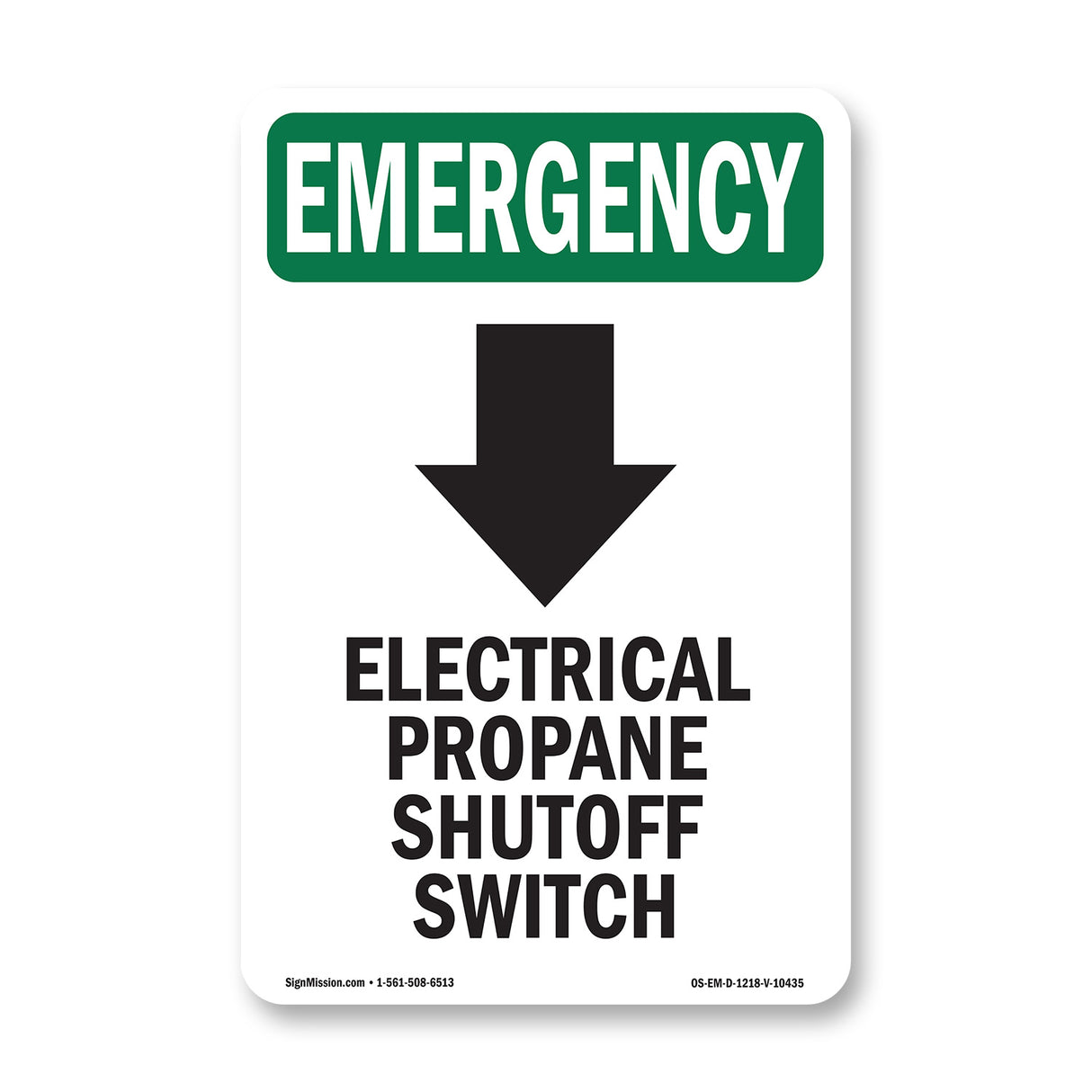 Electrical Propane Shutoff Switch With Symbol