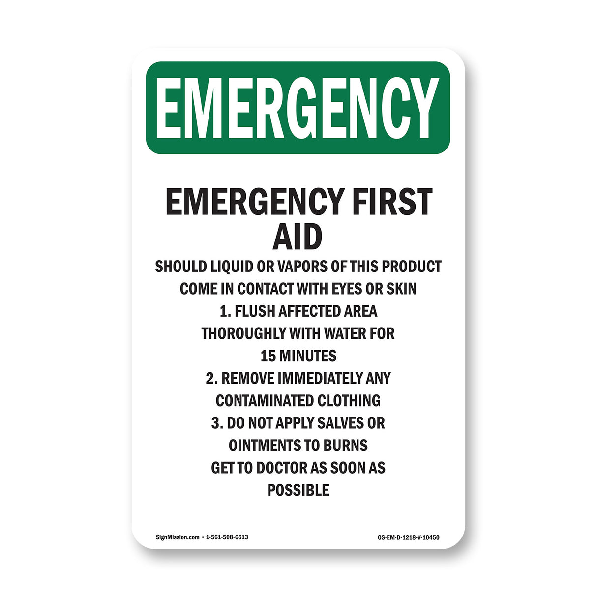 First Aid Should Liquid Or Vapors