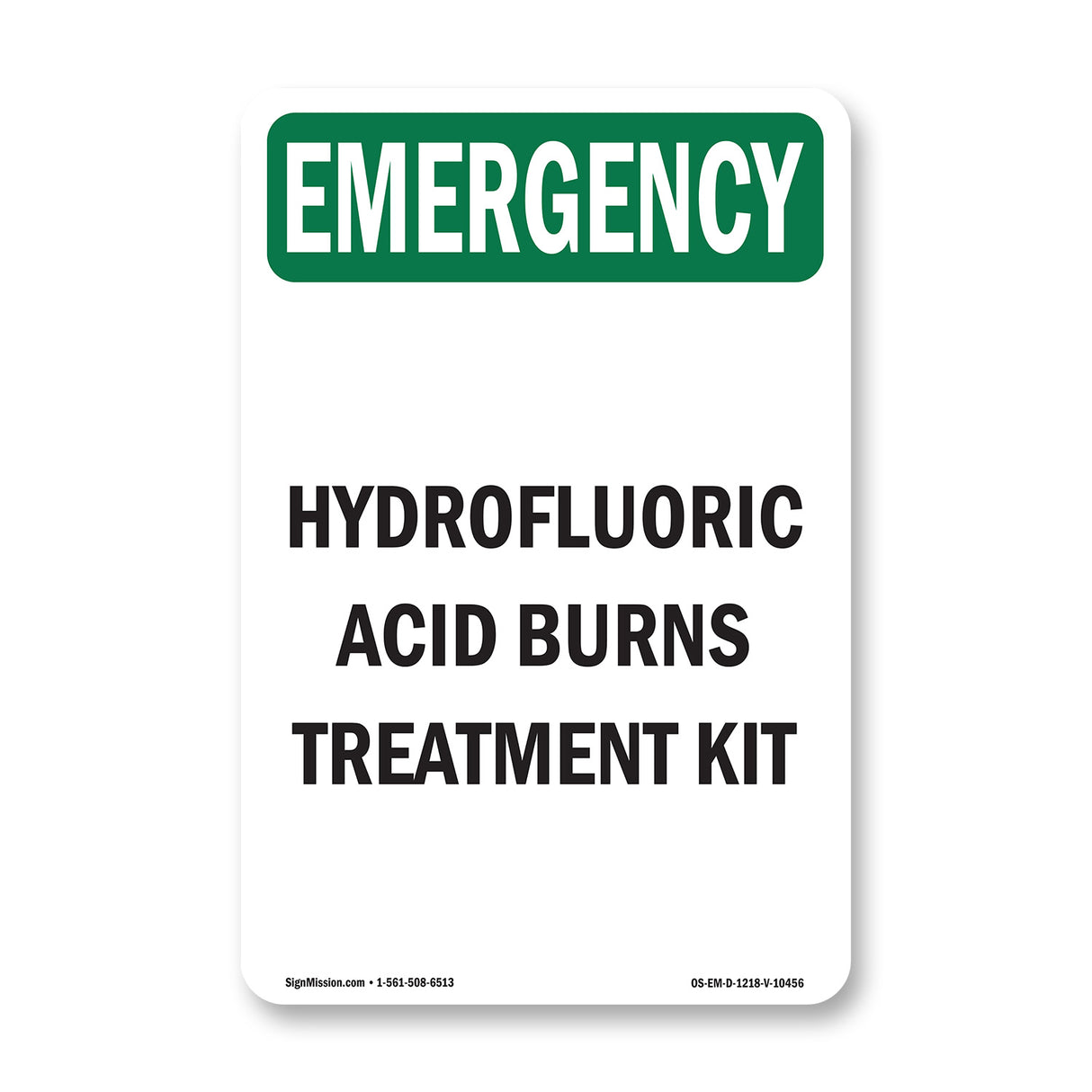 Hydrofluoric Acid Burns Treatment Kit