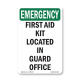 First Aid Kit Located In Guard Office