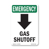 Gas Shutoff [Down Arrow] With Symbol