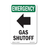 Gas Shutoff [Left Arrow] With Symbol